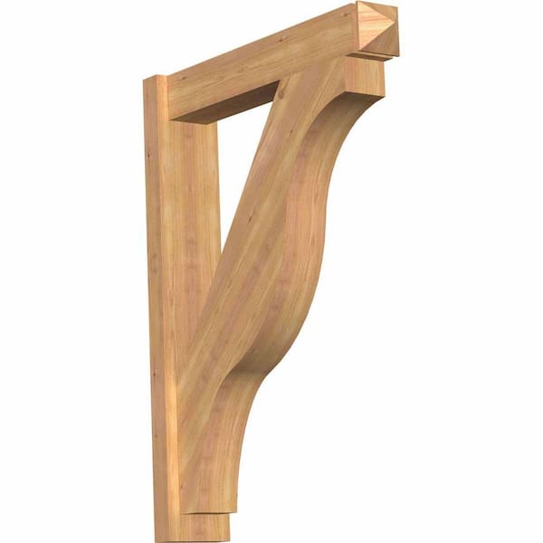 Ekena Millwork 6 in. x 36 in. x 28 in. Western Red Cedar Fuston Arts and Crafts Smooth Outlooker