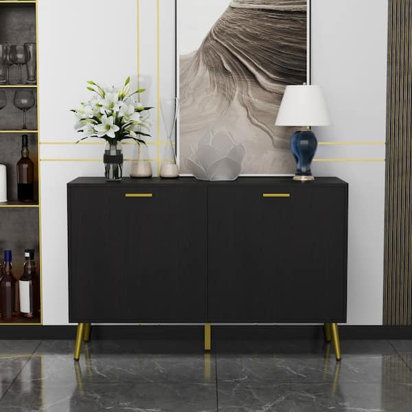 FUFU&GAGA Brown Wood Paint Finish 2-Doors Buffets and Sideboards Cupboard