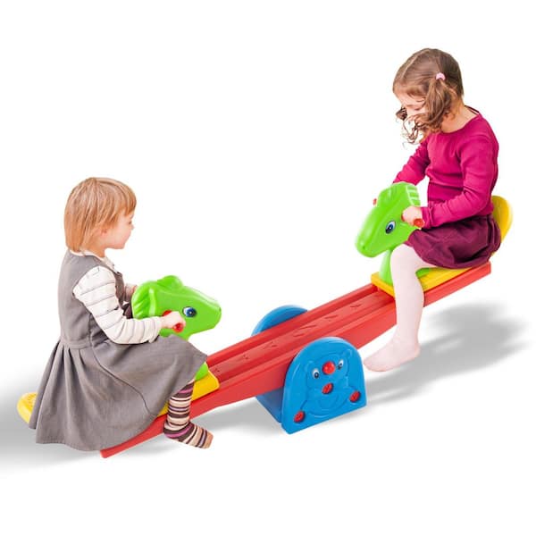 Hey! Play! Colorful Animal Seesaw Teeter Totter