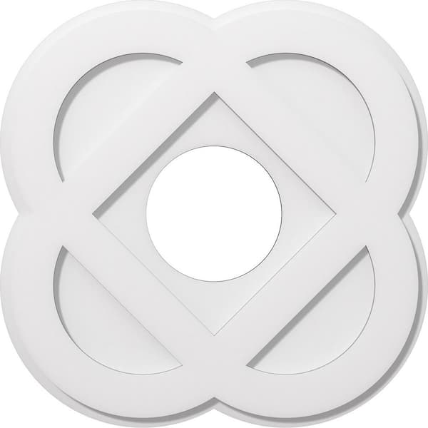 Ekena Millwork 1 in. P X 8-3/4 in. C X 22 in. OD X 7 in. ID Charlotte Architectural Grade PVC Contemporary Ceiling Medallion