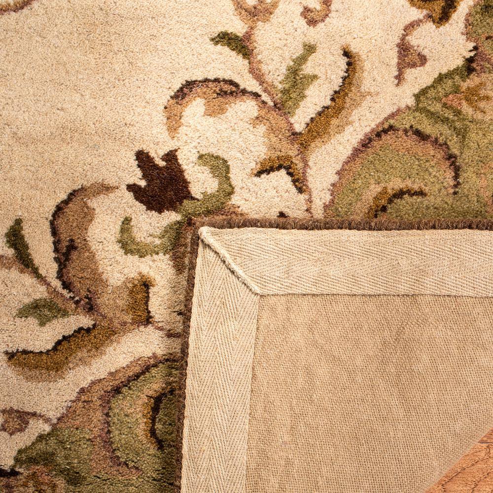 Heritage Beige and Green Hand-Tufted Wool Runner Rug