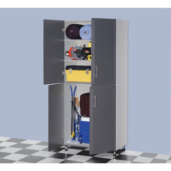 Closetmaid Progarage 4 Door Laminated Storage Cabinet In Gray 12412 4 Door Laminated Storage Cabinet, Closetmaid Pro Garage 48 Storage Cabinet