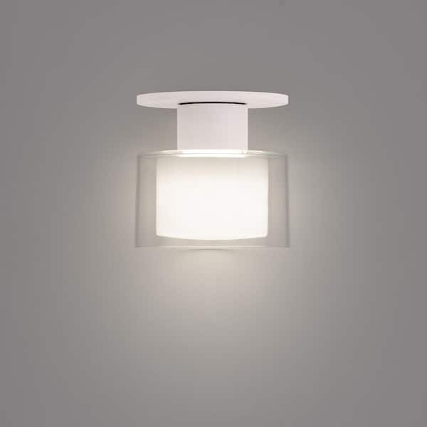 Twist-N-Lite 5 in. White Selectable LED Semi-Flush Mount