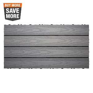 UltraShield Naturale 1 ft. x 2 ft. Quick Deck Outdoor Composite Deck Tile in Westminster Gray (20 sq. ft. Per Box)