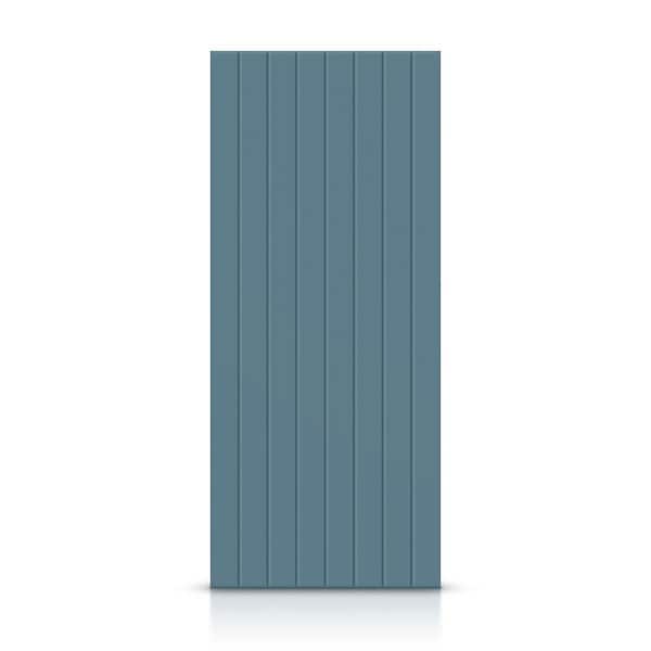 CALHOME 24 in. x 80 in. Hollow Core Dignity Blue Painted Composite MDF Interior Door Slab