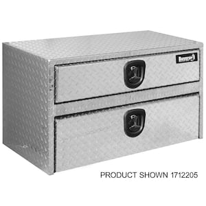 20 in. x 18 in. x 24 in. Diamond Tread Aluminum Underbody Truck Tool Box with Drawer