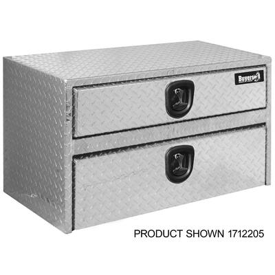 20 in. x 18 in. x 48 in. Diamond Plate Tread Aluminum Underbody Truck Tool Box with Drawer