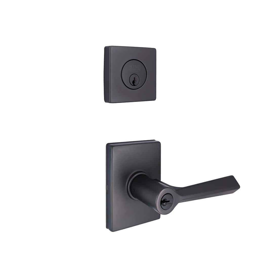 Wilshire Gun Metal Single Cylinder Door Lever Combo Pack Featuring Dual Key