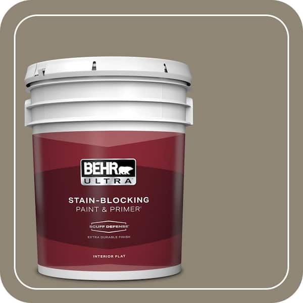 BEHR ULTRA 5 gal. #ECC-14-2 Great Frontier Extra Durable Flat Interior Paint & Primer