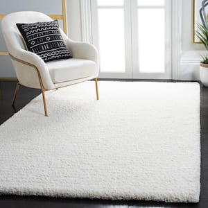 Ultimate Shag Ivory 3 ft. x 5 ft. Solid Area Rug