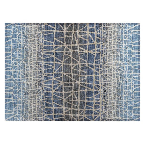 Chantille Machine Washable Indoor/Outdoor Abstract ACN2404 Blue 2 ft. x 3 ft. Accent Rug