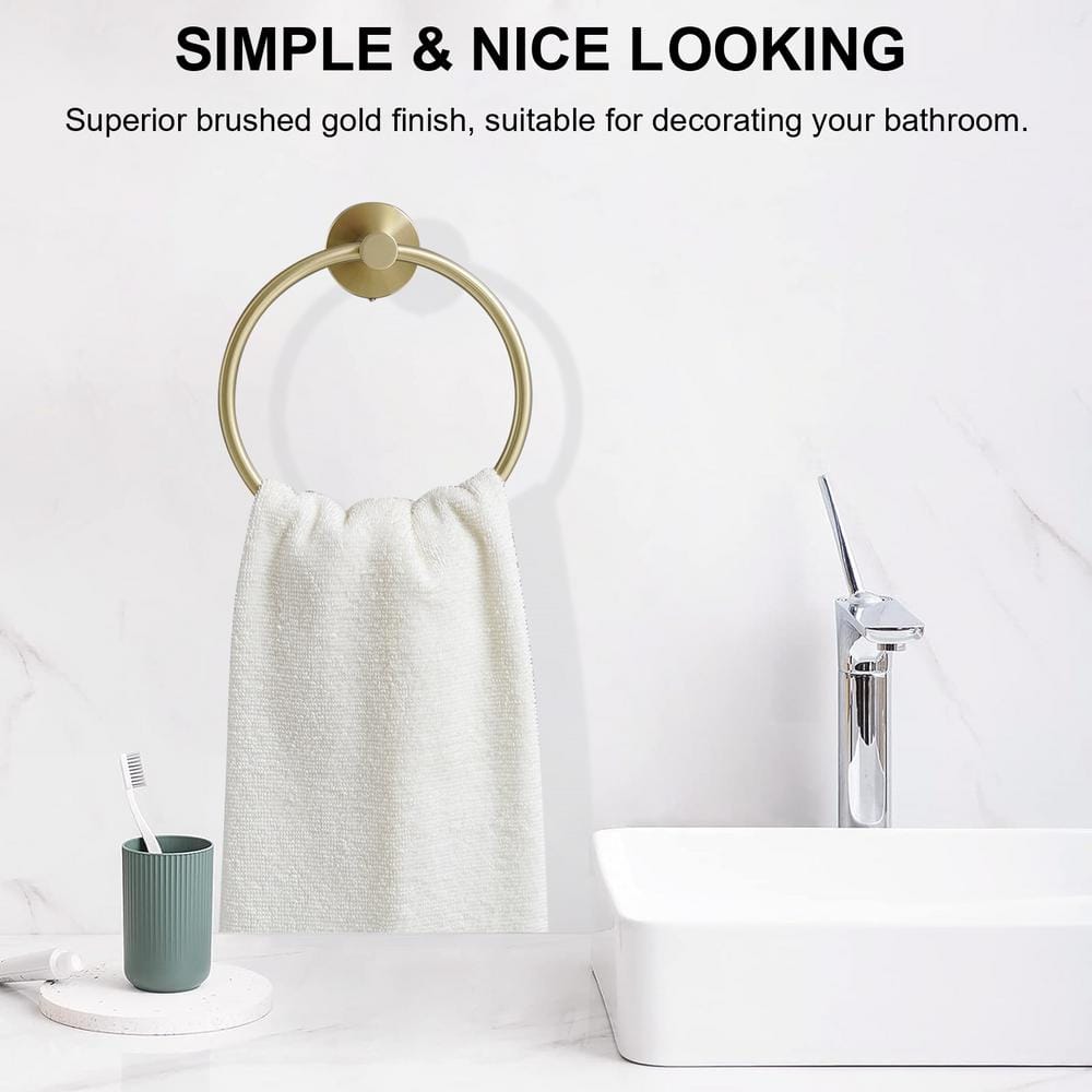 Brushed Gold 24-Inch Metal Bathroom Hardware Set
