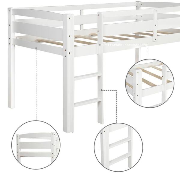 Qualler Blaisdel White Twin Size Loft Bed BLE192082K