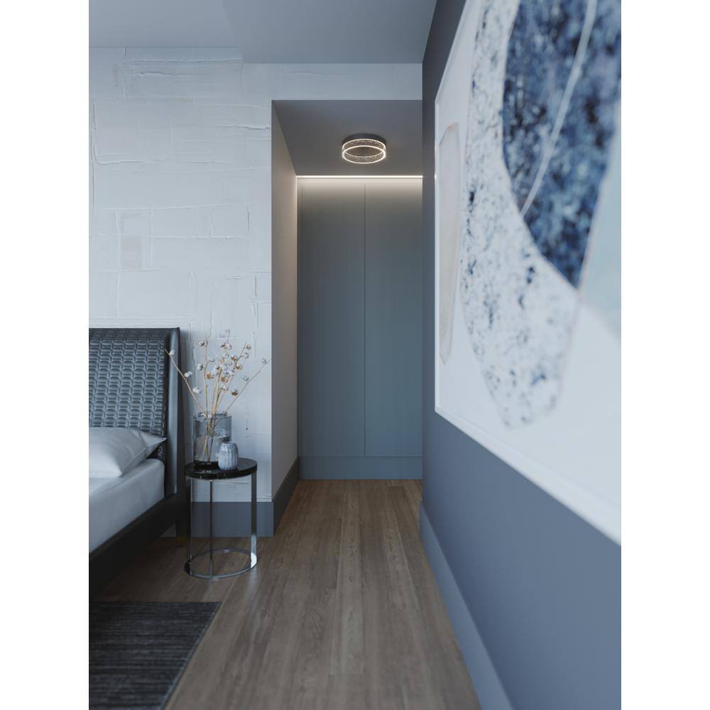 Maggie 16" Satin Nickel LED Flush Mount Light