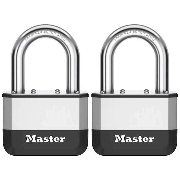 Elite Heavy Duty Lock with Hardened Boron Steel Shackle, 2-5/8 in. wide, 1-½ in. Shackle; Two-Pack