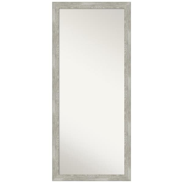 Amanti Art Medium Rectangle Rustic Gray Contemporary Mirror (23.5 in. H x 53.5 in. W)