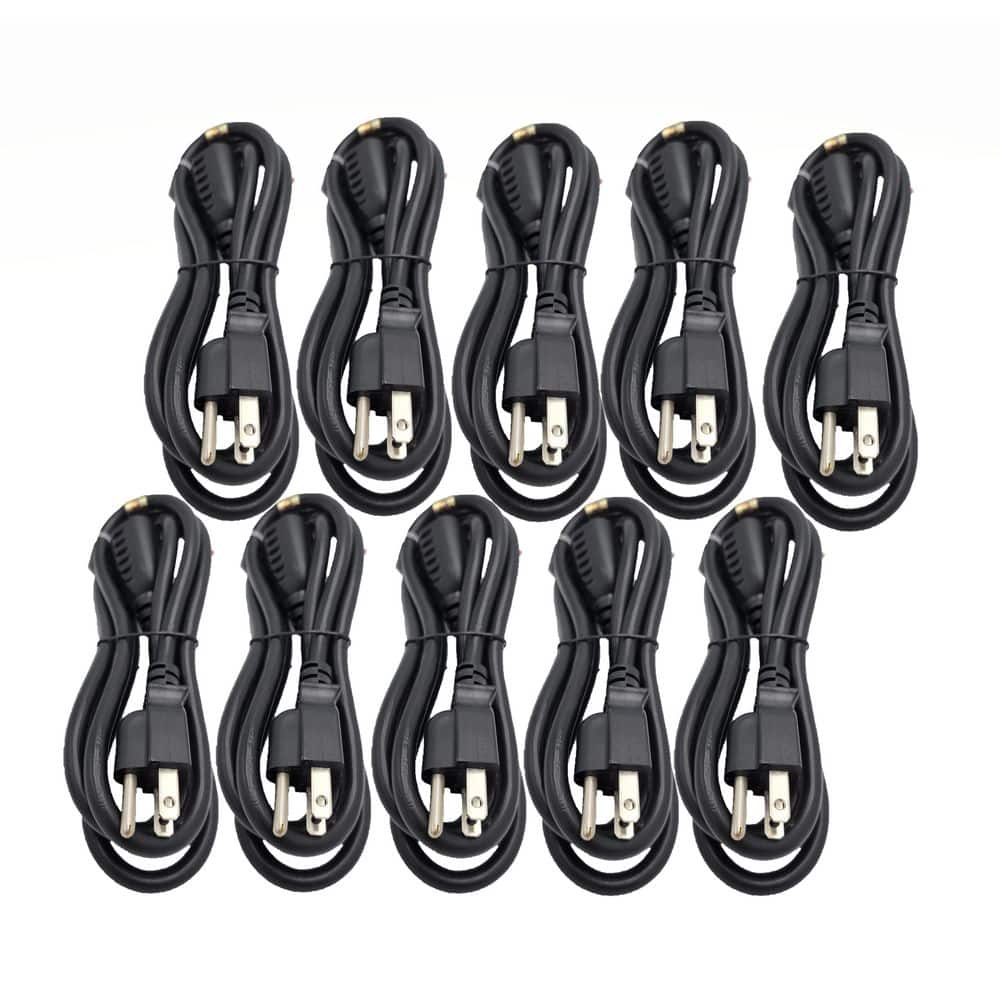 6 ft. UL Power Extension Cord 16 AWG / 13 Amp (NEMA 5-15R to NEMA 5-15P) Indoor /Black (10-Pack) price history on PriceWatchPro