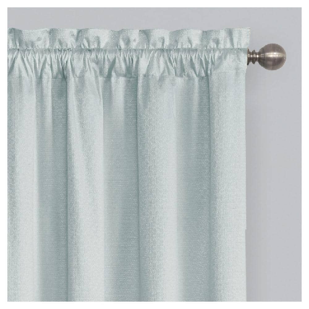 River Blue Ground Length Cotton Polyester Blackout Window Panel