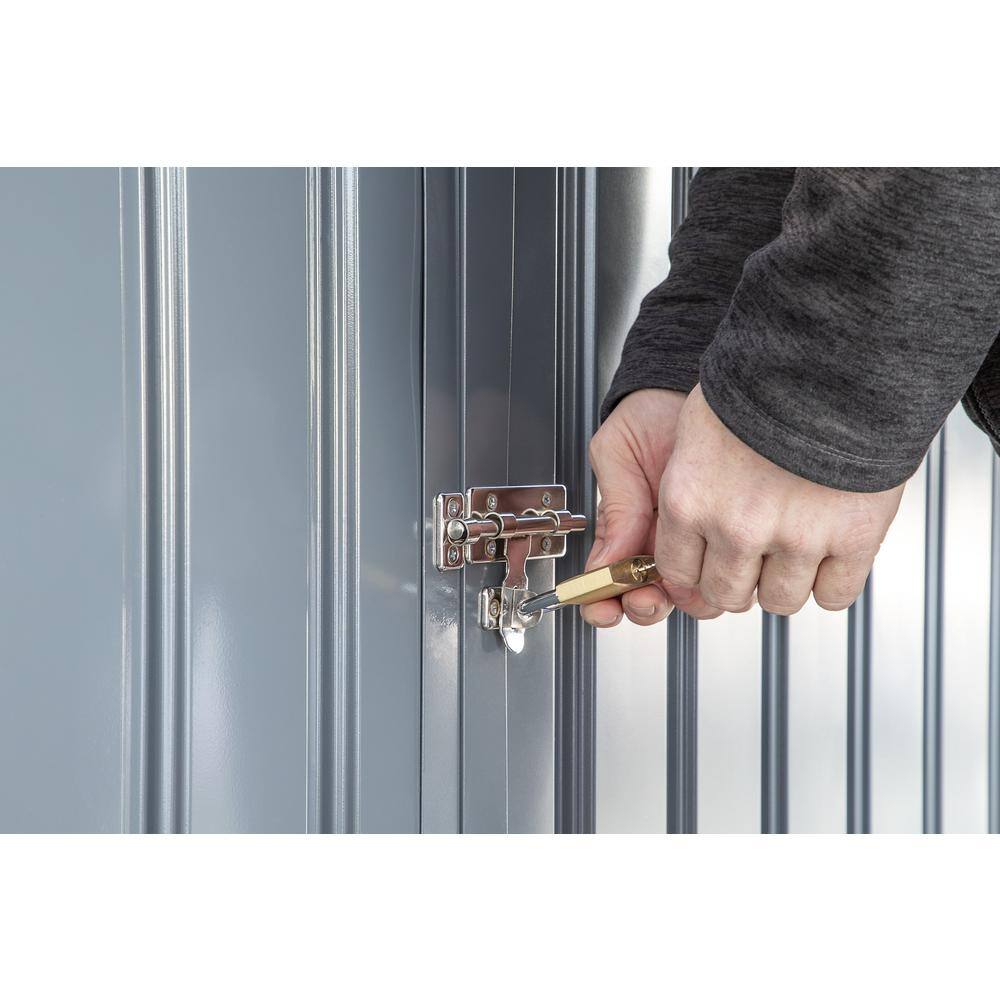 Charcoal Galvanized Steel 6 x 3 ft. Lean-To Shed Kit