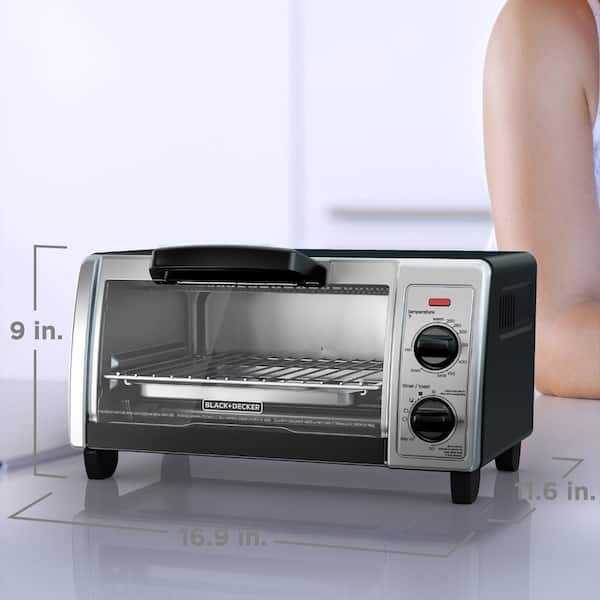 4-Slice Black Toaster Oven