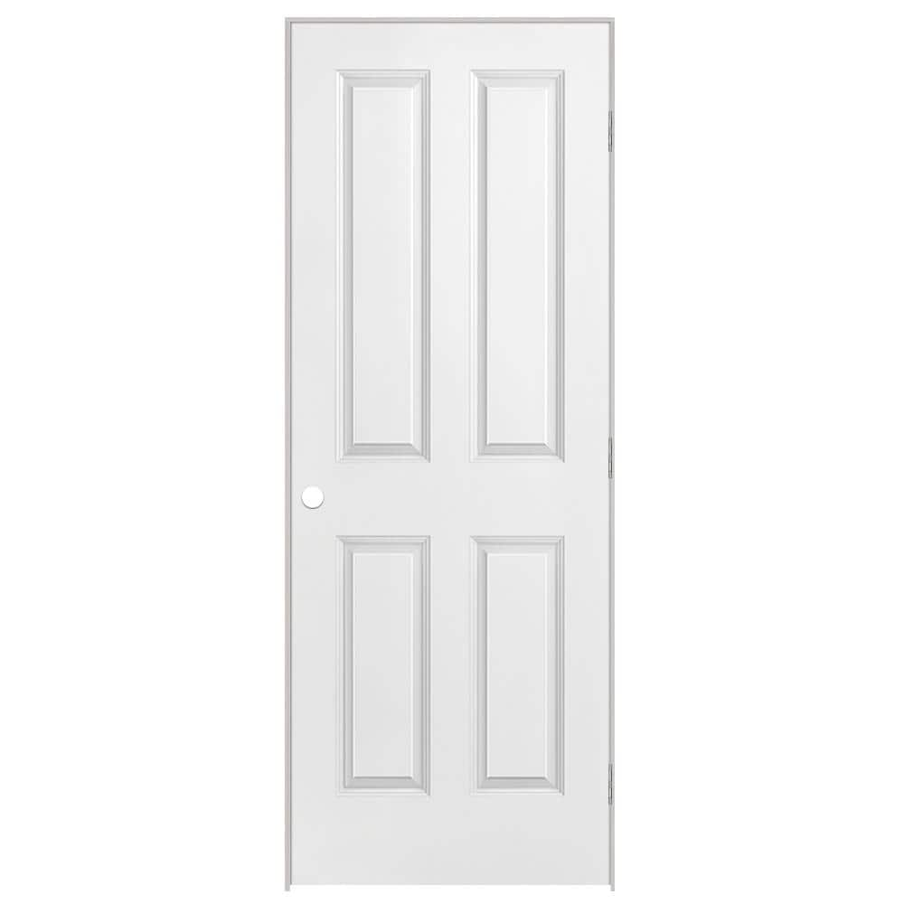 Masonite 30 In X 80 In Solidoor 4 Panel Square Top Solid Core Smooth Primed Composite Single Prehung Interior Door 19327 The Home Depot