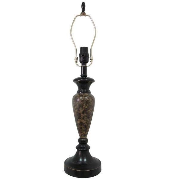 Hampton Bay Mix and Match 25.25 in. Restoration Bronze Round Table Lamp ...