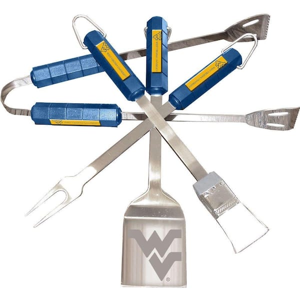 BSI Products NCAA West Virginia Mountaineers 4-Piece Grill Tool Set