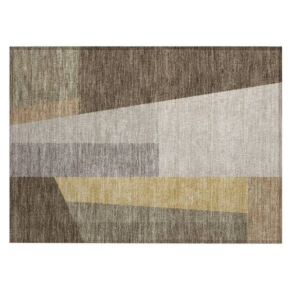 Chantille Machine Washable Indoor/Outdoor Abstract ACN2446 Chocolate 2 ft. x 3 ft. Accent Rug
