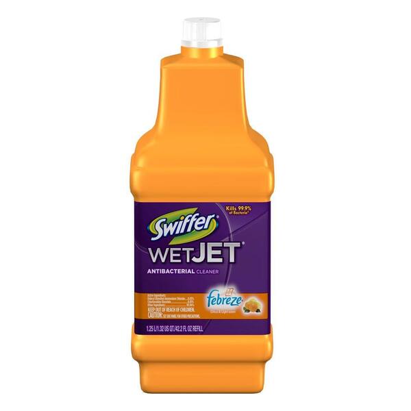 Swiffer WetJet 42 oz. Antibacterial Cleaner Refill with Febreze Citrus and Light Scent