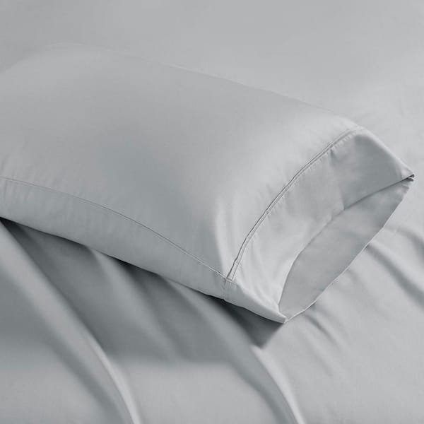 1500 Thread Count Grey Cotton Blend King Pillowcase (Set of 2)