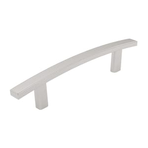 Padova Collection 3 3/4 in. (96 mm) Brushed Nickel Transitional Rectangular Cabinet Bar Pull