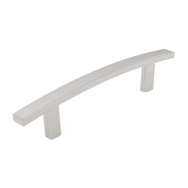 Richelieu Hardware Padova Collection 3 3/4 in. (96 mm) Brushed Nickel Transitional Rectangular Cabinet Bar Pull