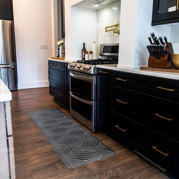 Sole Comfort New Wave 22 in. x 72 in. Navy Anti-Fatigue Comfort Mat