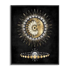 Lunar Phrases Astrology by Oliver Jeffries Black Framed Religious Giclee Art Print 20 in. x 16 in.