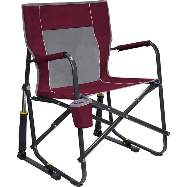 Cubilan Metal Outdoor Rocking Chair Side Table Camping Chair Portable ...