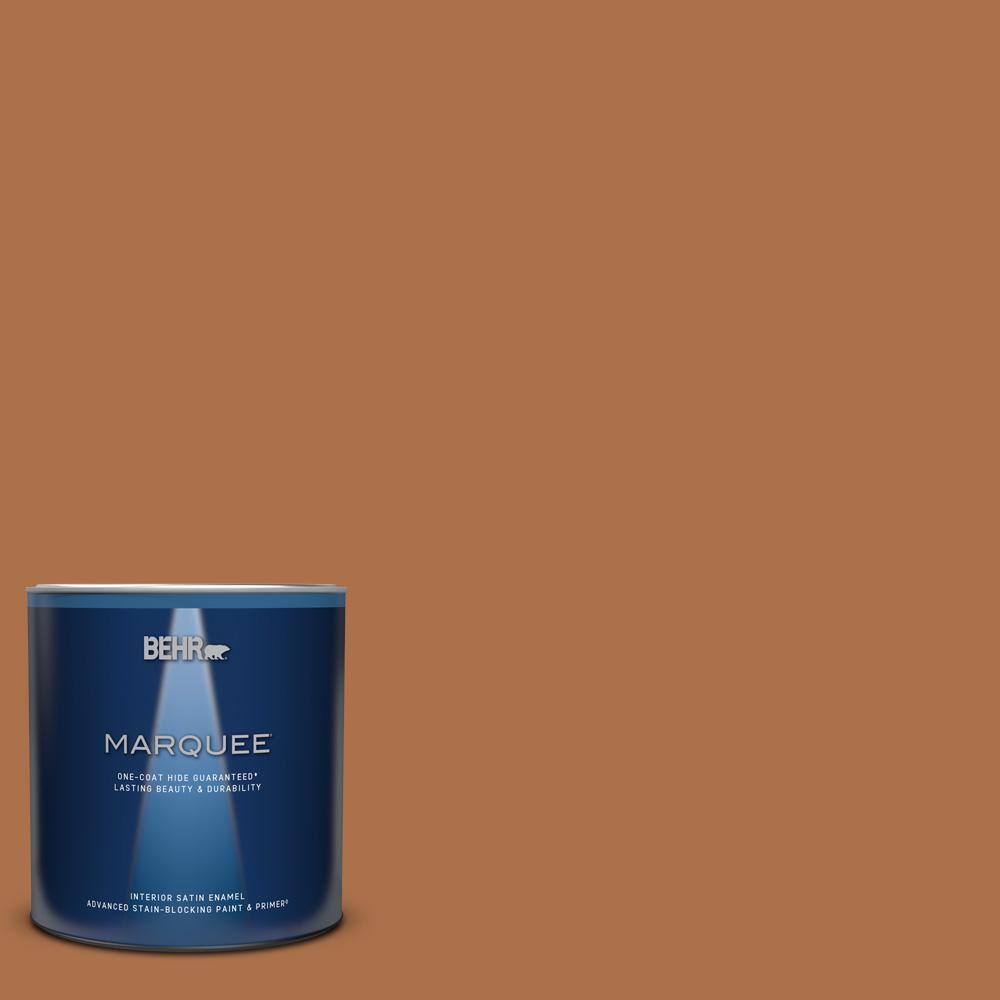 BEHR MARQUEE 1 qt. 260D7 Copper Mountain Satin Enamel Interior Paint