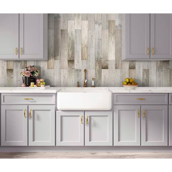 Harlan 7.9 in. x 47.2 in. Beige Porcelain Matte Wall and Floor Tile (10.36 sq. ft./case) 4-Pack