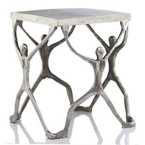 Rosemary 18 in. Buffed, Man Figure End Table