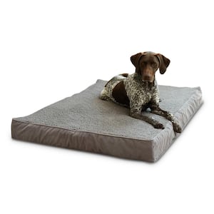 Oscar Large Gray Sherpa Orthopedic Dog Bed