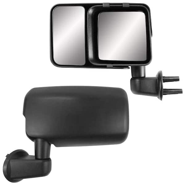 Snap & Zap Clip-on Towing Mirror Set for 2007-2017 Jeep Wrangler and 2018 Wrangler JK