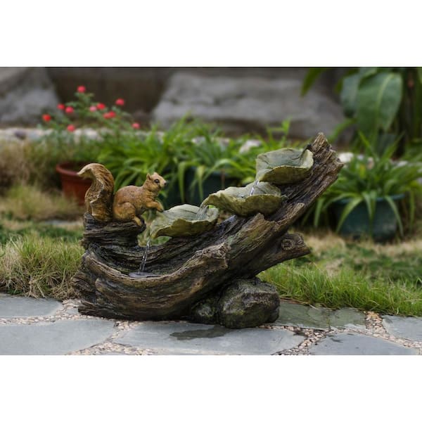 Jeco Tree Trunk and Squirrel Water Fountain