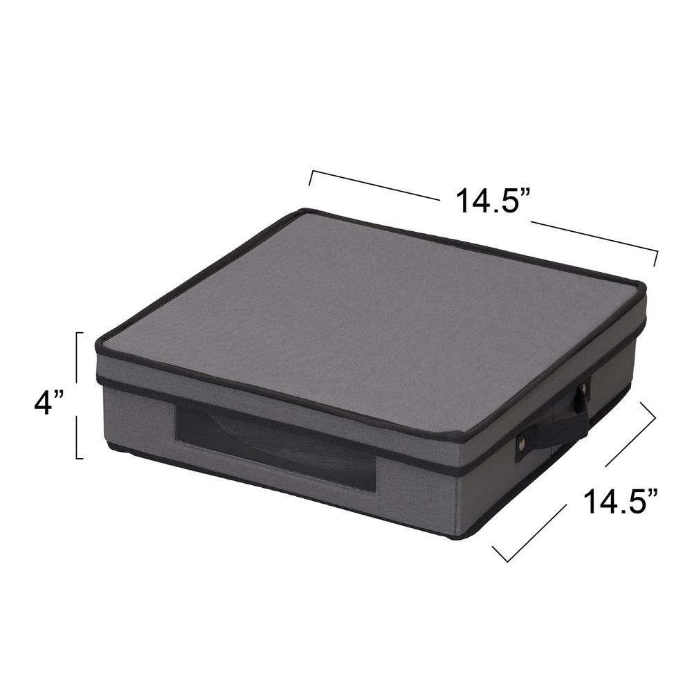 HOUSEHOLD ESSENTIALS Charger Plate Storage Box, Holds 12 Charger