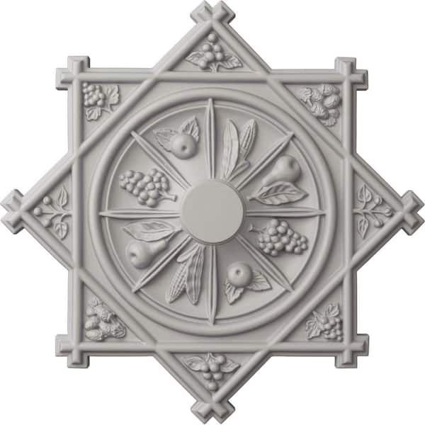 Ekena Millwork 38-1/4 in. x 1-1/2 in. Antilles Urethane Ceiling Medallion (Fits Canopies up to 6 in.), Ultra Pure White