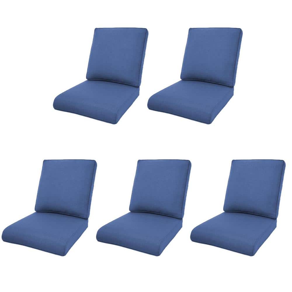 22 in. x 25 in. 10-Piece Deep Seating Outdoor Lounge Chair Replacement Cushion and Back Pillow in Blue price history on PriceWatchPro