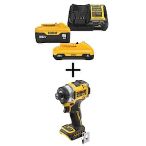 20V MAX XR Lithium-Ion Cordless Impact Driver with 6.0 Ah and 4.0 Ah Starter Kit