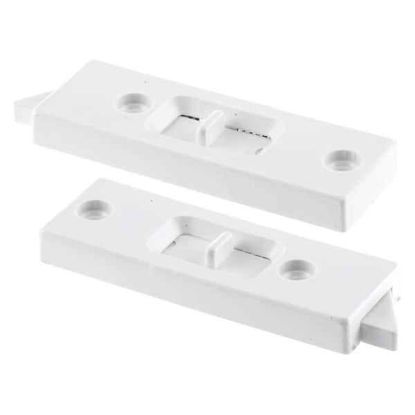 White Vinyl Vertical Hung Sliding Window Lock (2-pack)