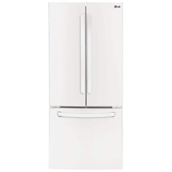 LG 30 in. W 22 cu. ft. French Door Refrigerator in Smooth White