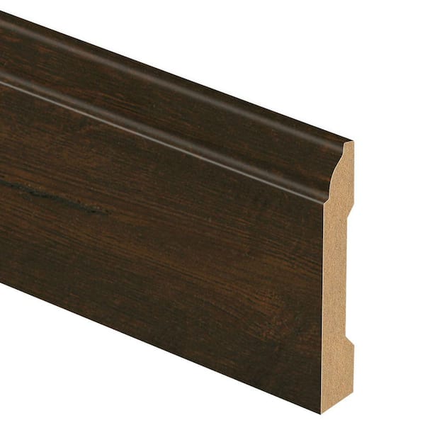 Zamma Java Scraped Oak 9/16 in. Thick x 3-1/4 in. Wide x 94 in. Length Laminate Wall Base Molding