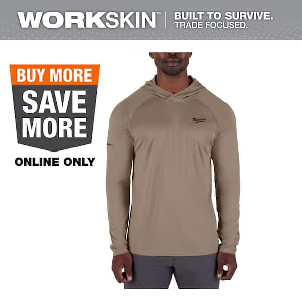 Men's WORKSKIN Sandstone Large Hooded Sun Shirt