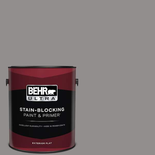 BEHR ULTRA 1 gal. #PPU16-14 Plum Smoke Flat Exterior Paint & Primer